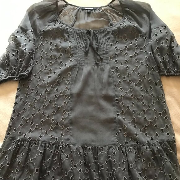 Daniel Rainn Grey Tunic Blouse Women's Med. Vintage - Picture 1 of 5